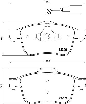 MINTEX Bremžu uzliku kompl., Disku bremzes MDB3121