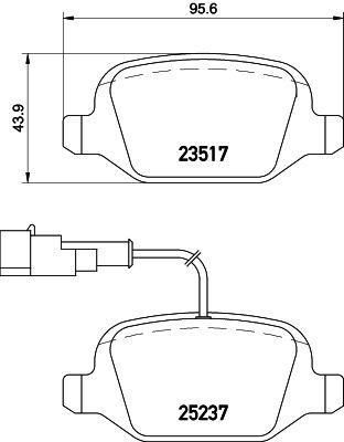MINTEX Комплект тормозных колодок, дисковый тормоз MDB3213