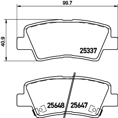 MINTEX Bremžu uzliku kompl., Disku bremzes MDB3306