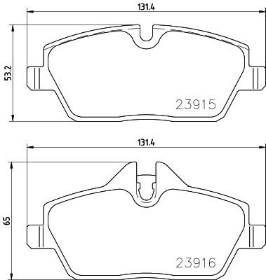 MINTEX Bremžu uzliku kompl., Disku bremzes MDB3722