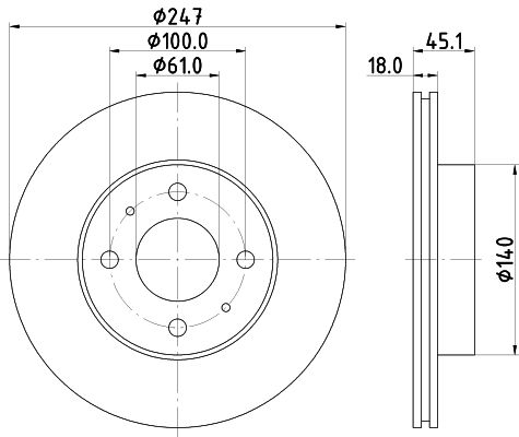 MINTEX Bremžu diski MDC1042