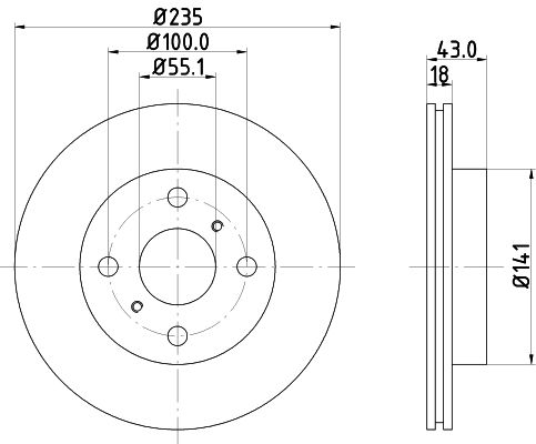 MINTEX Тормозной диск MDC1392C