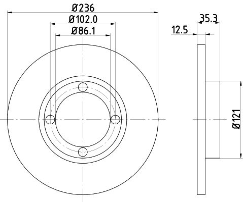 MINTEX Тормозной диск MDC1459