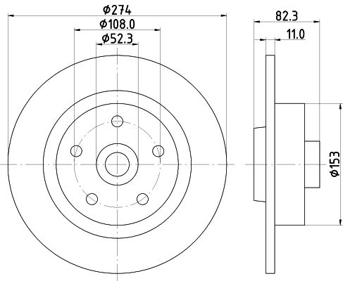 MINTEX Тормозной диск MDC1534