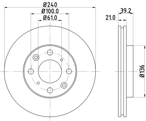 MINTEX Тормозной диск MDC1602
