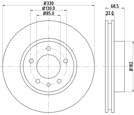 MINTEX Bremžu diski MDC1610L