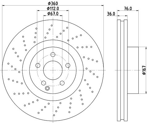 MINTEX Тормозной диск MDC1667