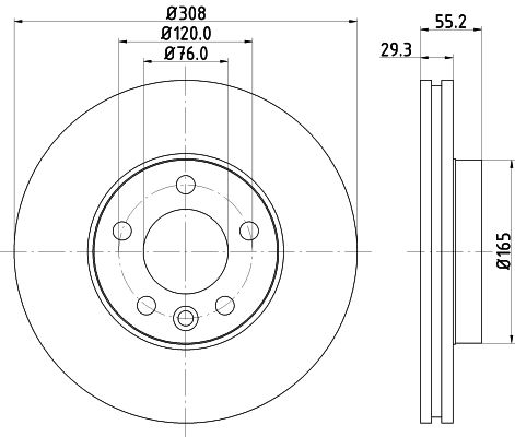 MINTEX Bremžu diski MDC1704