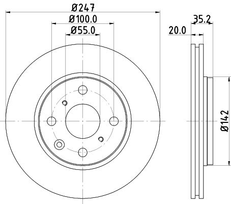 MINTEX Тормозной диск MDC1733