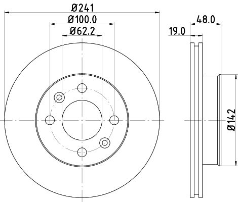 MINTEX Bremžu diski MDC1748