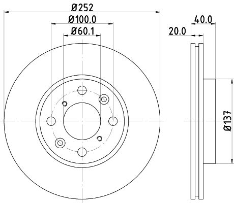 MINTEX Bremžu diski MDC1756C