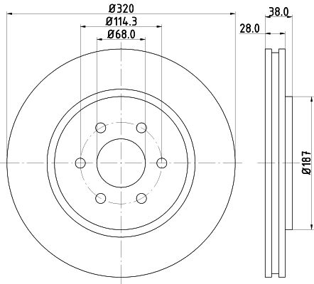 MINTEX Тормозной диск MDC1834