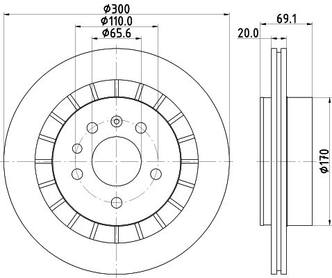 MINTEX Тормозной диск MDC1841