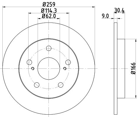 MINTEX Тормозной диск MDC2048