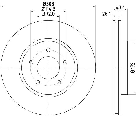 MINTEX Тормозной диск MDC2114