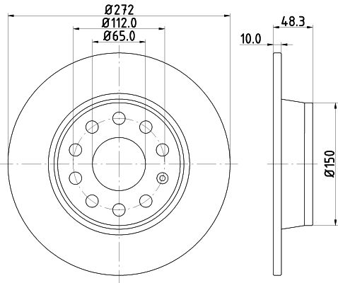 MINTEX Тормозной диск MDC2205