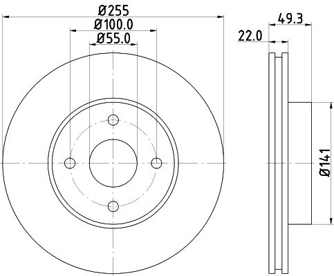 MINTEX Тормозной диск MDC2215