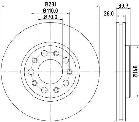 MINTEX Тормозной диск MDC2258