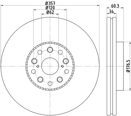 MINTEX Тормозной диск MDC2269L