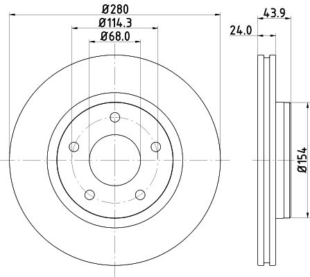 MINTEX Тормозной диск MDC2280