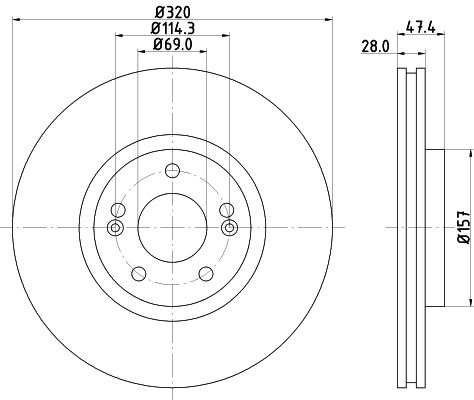 MINTEX Тормозной диск MDC2343