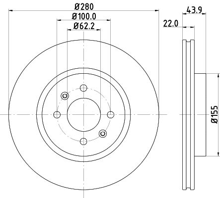 MINTEX Тормозной диск MDC2362