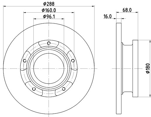 MINTEX Тормозной диск MDC2552