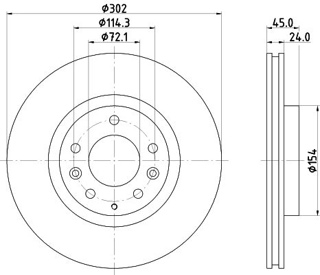 MINTEX Тормозной диск MDC2564