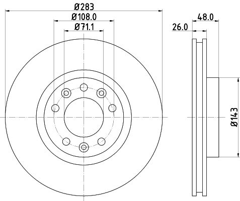 MINTEX Bremžu diski MDC2600