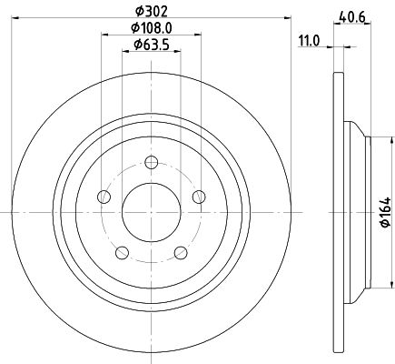 MINTEX Bremžu diski MDC2808C