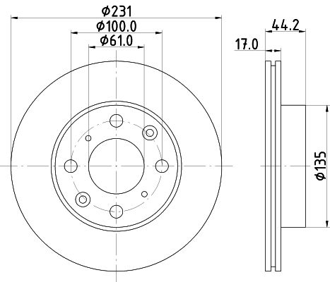 MINTEX Тормозной диск MDC343