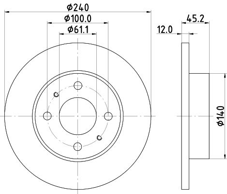 MINTEX Тормозной диск MDC586