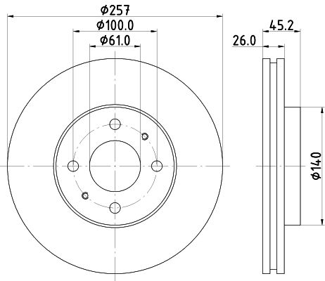 MINTEX Тормозной диск MDC864