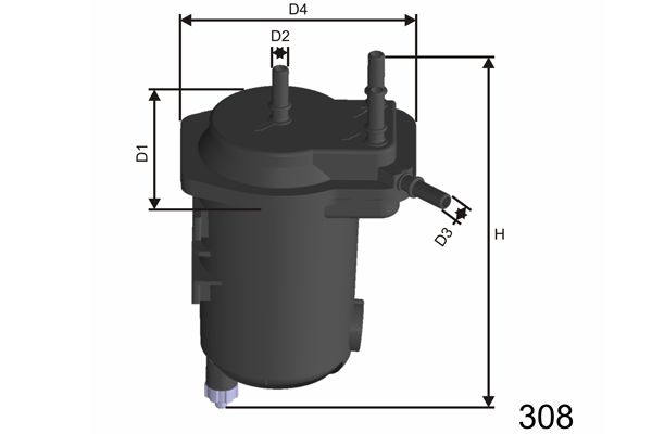 MISFAT Топливный фильтр F114