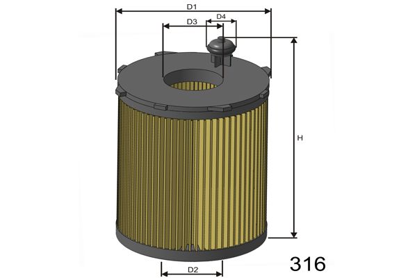 MISFAT Масляный фильтр L104
