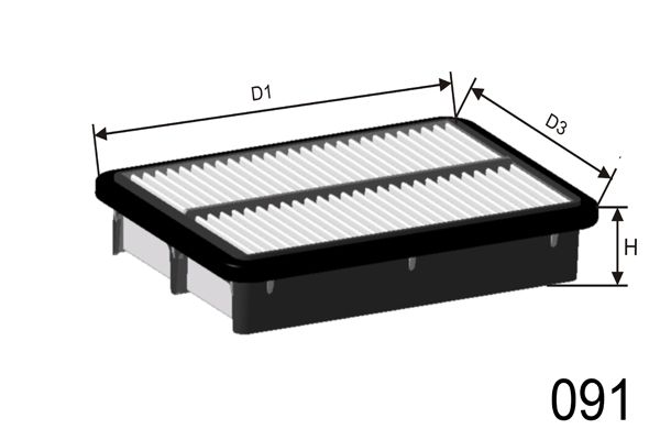 MISFAT Gaisa filtrs P493