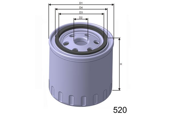 MISFAT Eļļas filtrs Z102C