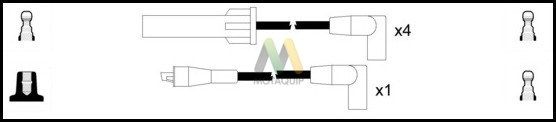 MOTAQUIP Комплект проводов зажигания LDRL1032