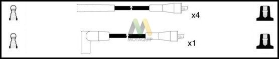 MOTAQUIP Комплект проводов зажигания LDRL1042