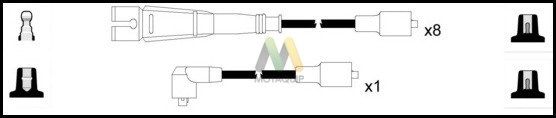MOTAQUIP Комплект проводов зажигания LDRL1067