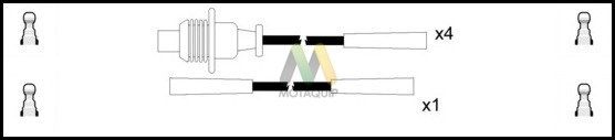 MOTAQUIP Комплект проводов зажигания LDRL1075