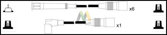 MOTAQUIP Комплект проводов зажигания LDRL1214