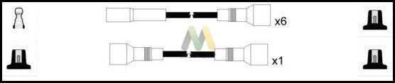 MOTAQUIP Комплект проводов зажигания LDRL1247