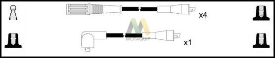 MOTAQUIP Комплект проводов зажигания LDRL1263