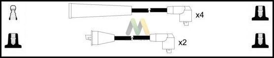 MOTAQUIP Комплект проводов зажигания LDRL1266