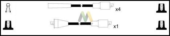 MOTAQUIP Комплект проводов зажигания LDRL1287