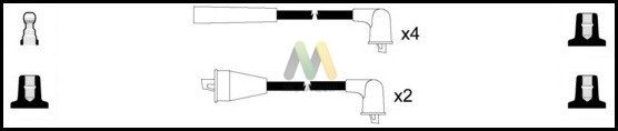 MOTAQUIP Комплект проводов зажигания LDRL1400