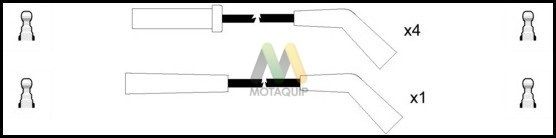 MOTAQUIP Комплект проводов зажигания LDRL1421