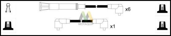 MOTAQUIP Комплект проводов зажигания LDRL1454