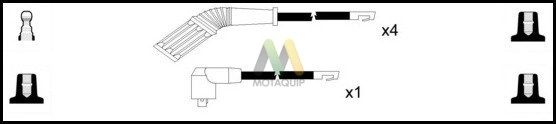 MOTAQUIP Комплект проводов зажигания LDRL1604